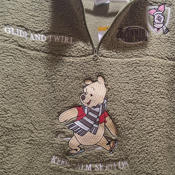 Womens Disney Sherpa Quarter Zip Pullover - Picture 3 of 6